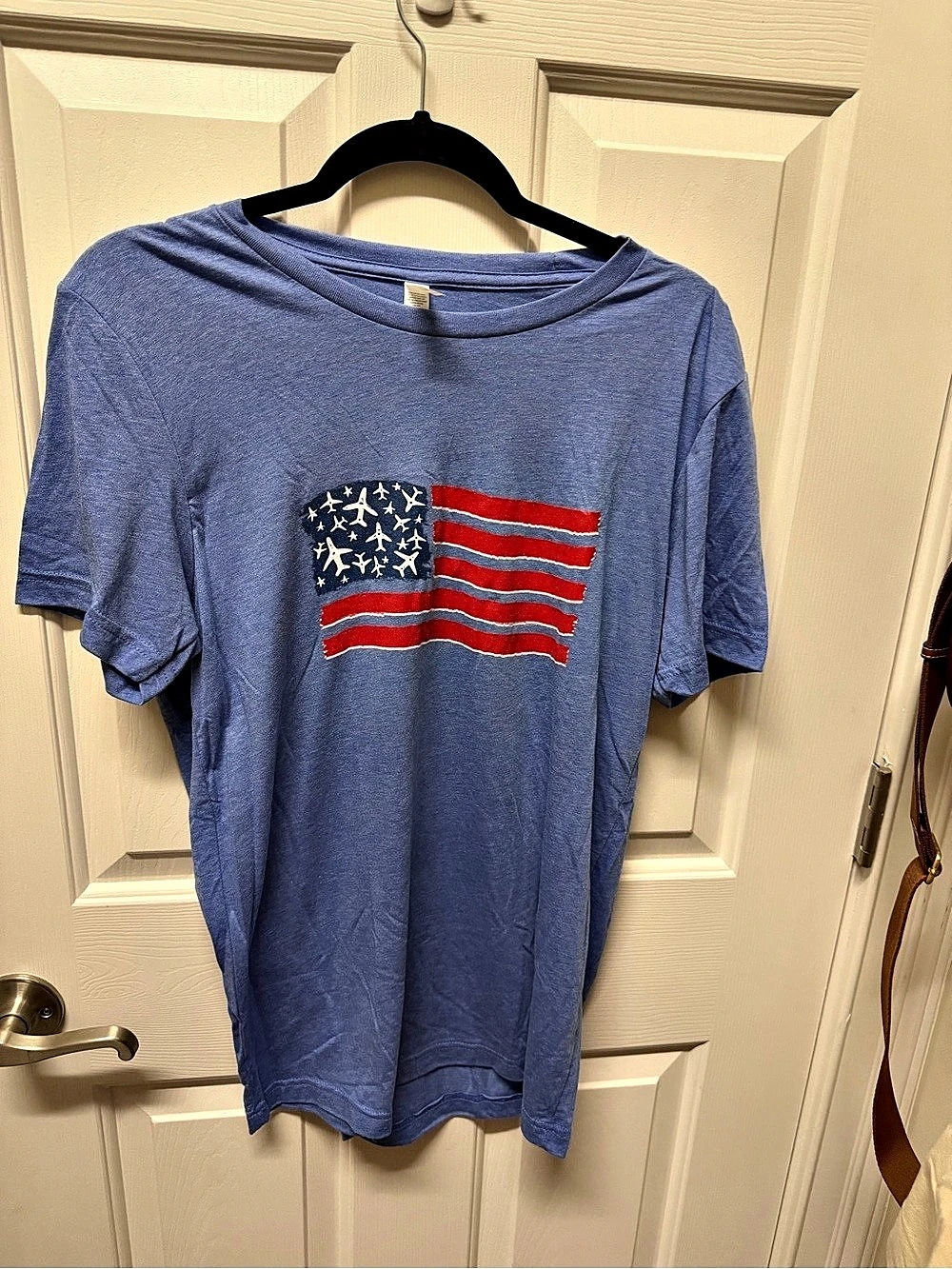 Canvas American Flag Graphic Tee in Blue Size Medium Like New